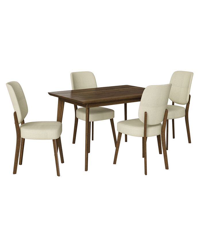 Handy Living Weinraub 5-Piece Dining Table and Upholstered Dining ...