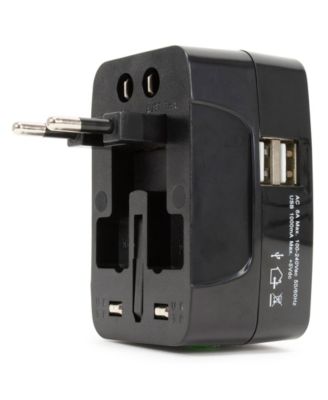 International Travel Adapter with Two USB Ports