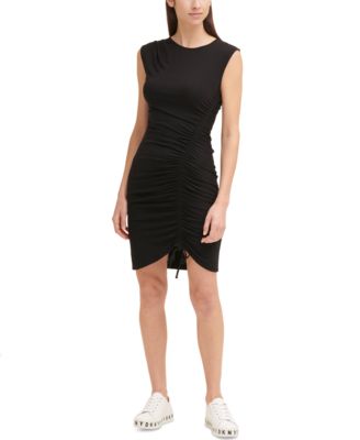DKNY - Cap-Sleeve Ruched Sheath Dress