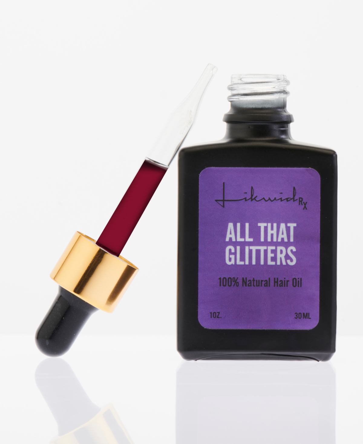 All That Glitters 100% Natural Hair Oil, 1 oz - Purple