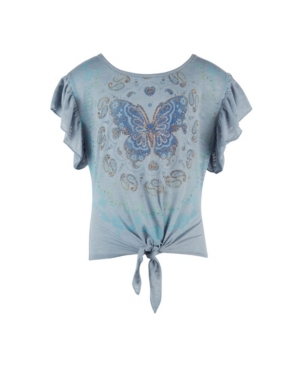 Beautees Big Girls Butterfly Top