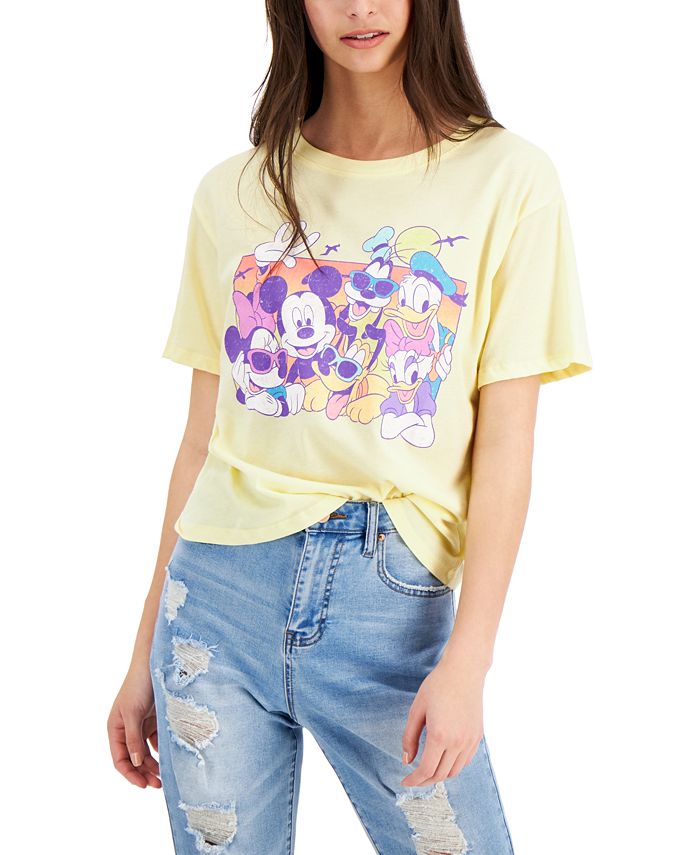 Disney Juniors' Mickey & Friends Graphic Print T-Shirt - Macy's