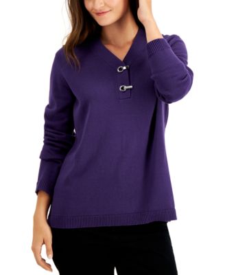 Cotton Hardware Henley Sweater, Created for Macy's