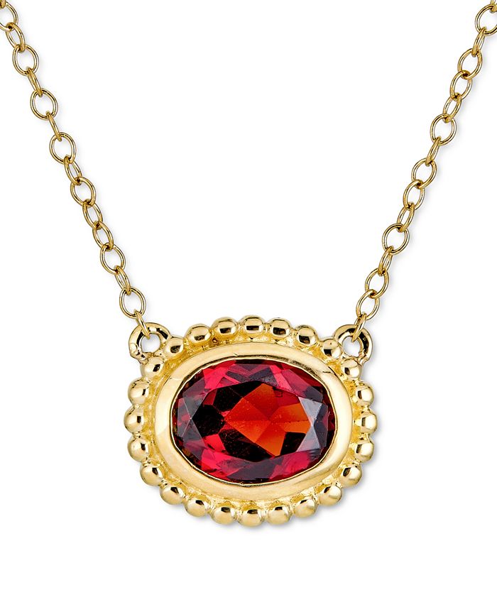 Macy's garnet necklace on sale