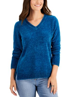 Chenille V-Neck Sweater, Created for Macy's