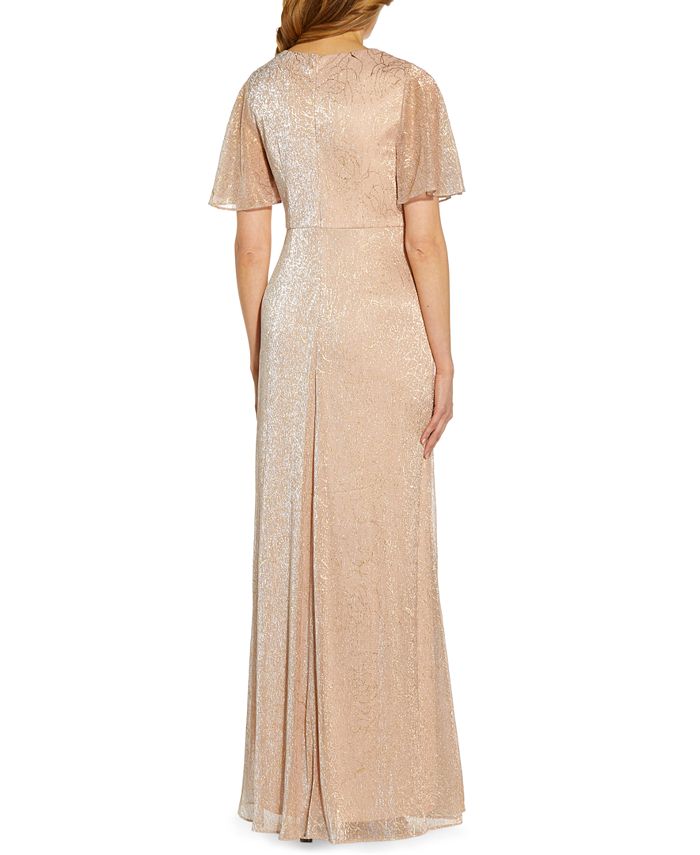 adrianna papell floral embellished gown