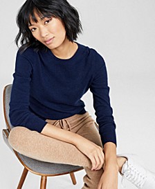 Crew-Neck Cashmere Sweater, In Regular and Petites, Created for Macy's