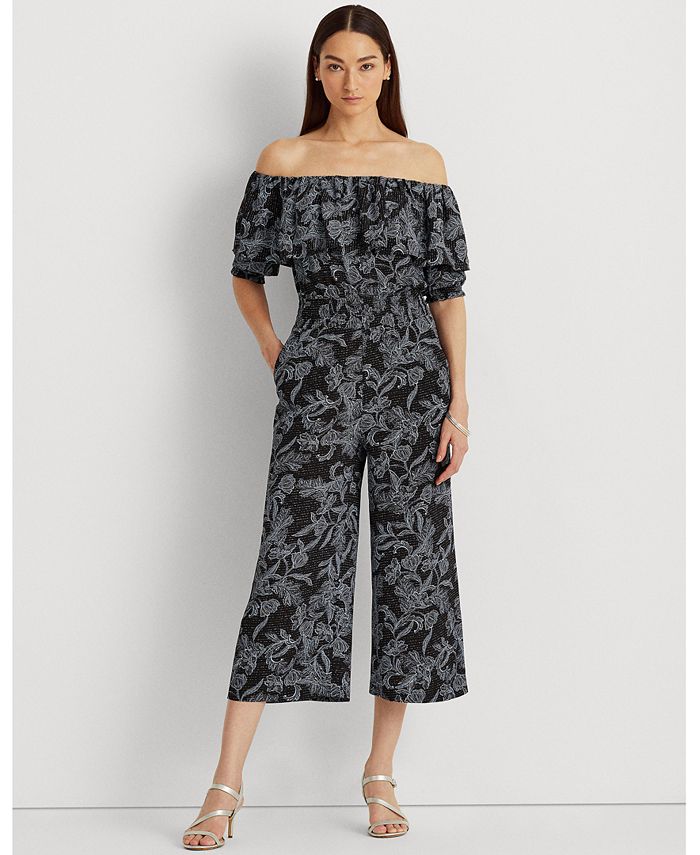Ralph lauren off the shoulder jumpsuit sales