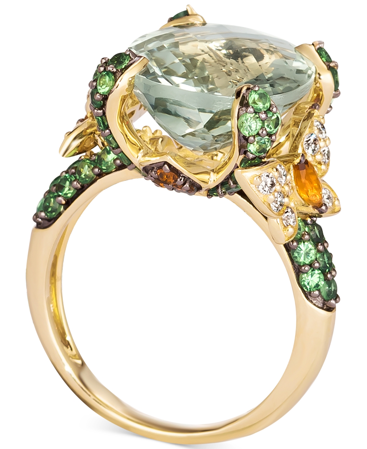 Le Vian Multi-Gemstone (8-3/4 ct. t.w.) & Vanilla Diamond (1/4 ct. t.w.) Statement Ring in 14k Gold