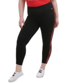 Plus Size High Rise Side Logo Leggings