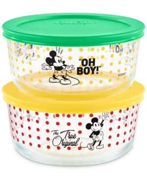Pyrex Disney Mickey Mouse 4-Pc Food Storage Container Set