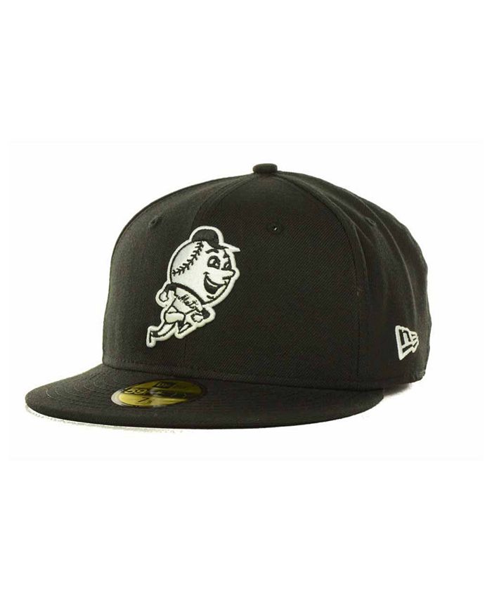 New Era New York Mets MLB Black and White Fashion 59FIFTY Cap - Macy's