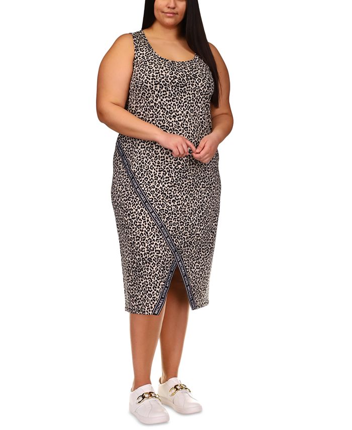 Michael Kors Plus Size Cheetah Print Sport Logo Tape Dress & Reviews -  Dresses - Plus Sizes - Macy's