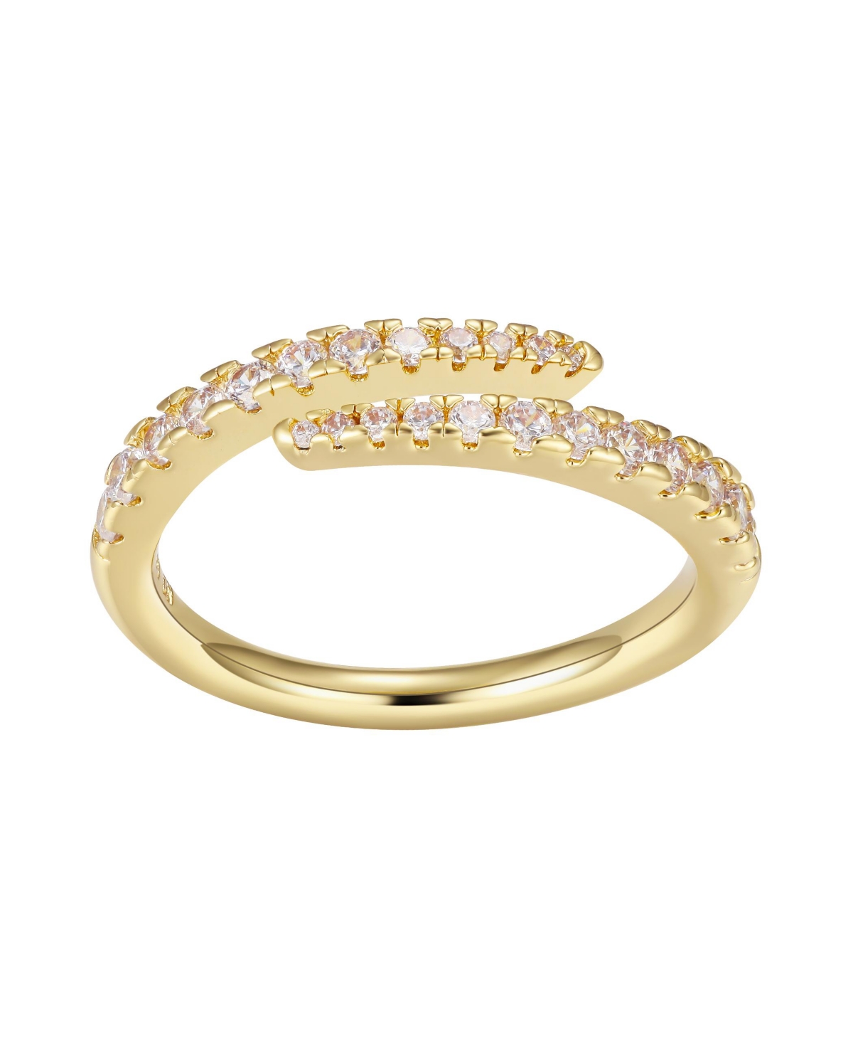 Unwritten Gold Flash-plated Cubic Zirconia Wrap Ring