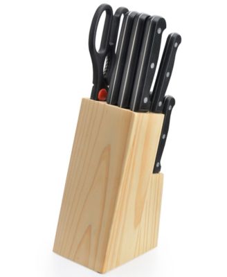 Cheer Collection Kitchen Knife with Wooden Block, Set of 13