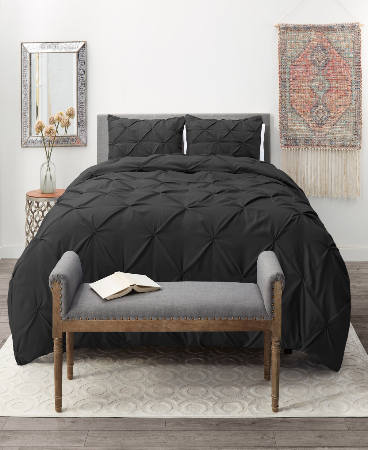 Nestl Pinch Pleat 3-Pc. Duvet Cover Set, California King
