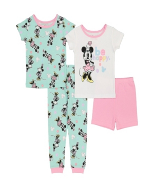 Minnie Mouse Toddler Girls 4-Piece Pajama Set
