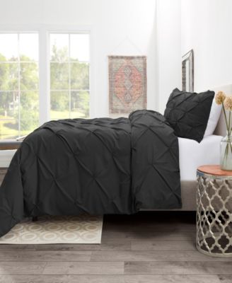 Pinch Pleat 3-Pc. Duvet Cover Set, Queen
