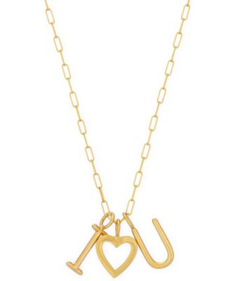 Sarah Chloe - Gold Plated Layered "I Love You" Necklace