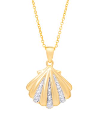 seashell diamond necklace