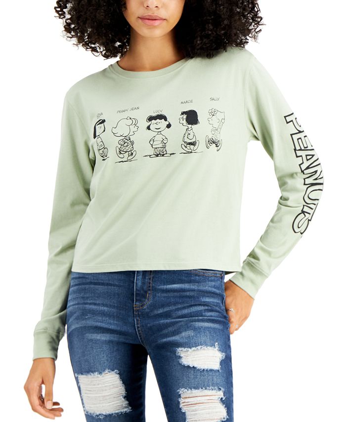 Peanuts Juniors' GraphicPrint LongSleeve TShirt Macy's
