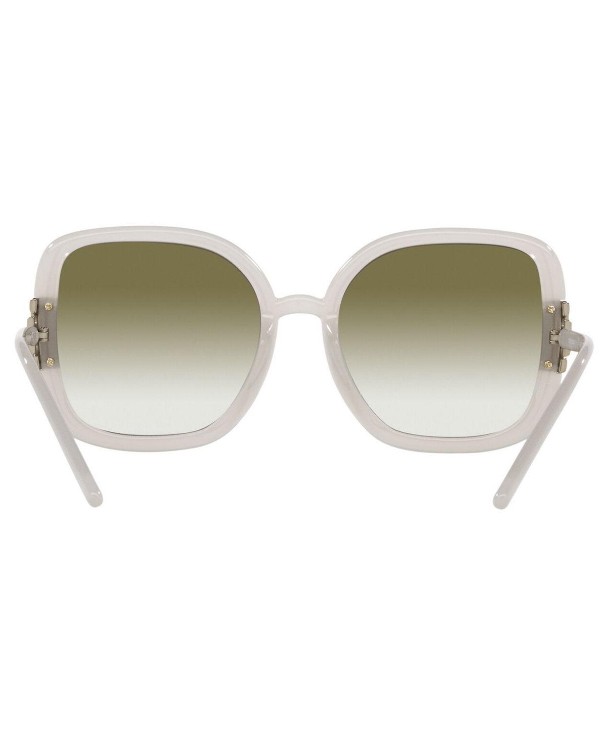 Tory Burch Oversized-frame Sunglasses In Milky Ivory,olive Gradient