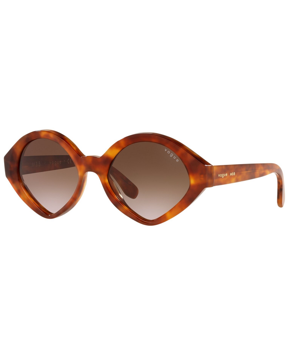 Mbb X Vogue Eyewear Sunglasses, VO5394S 52 - Yellow Havana-Brown Gradient