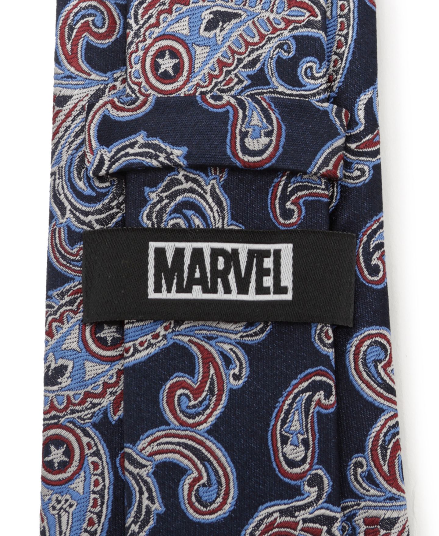 Мужские галстуки Marvel Captain America Paisley Tie, цвет: Тёмно-синий — фото 3
