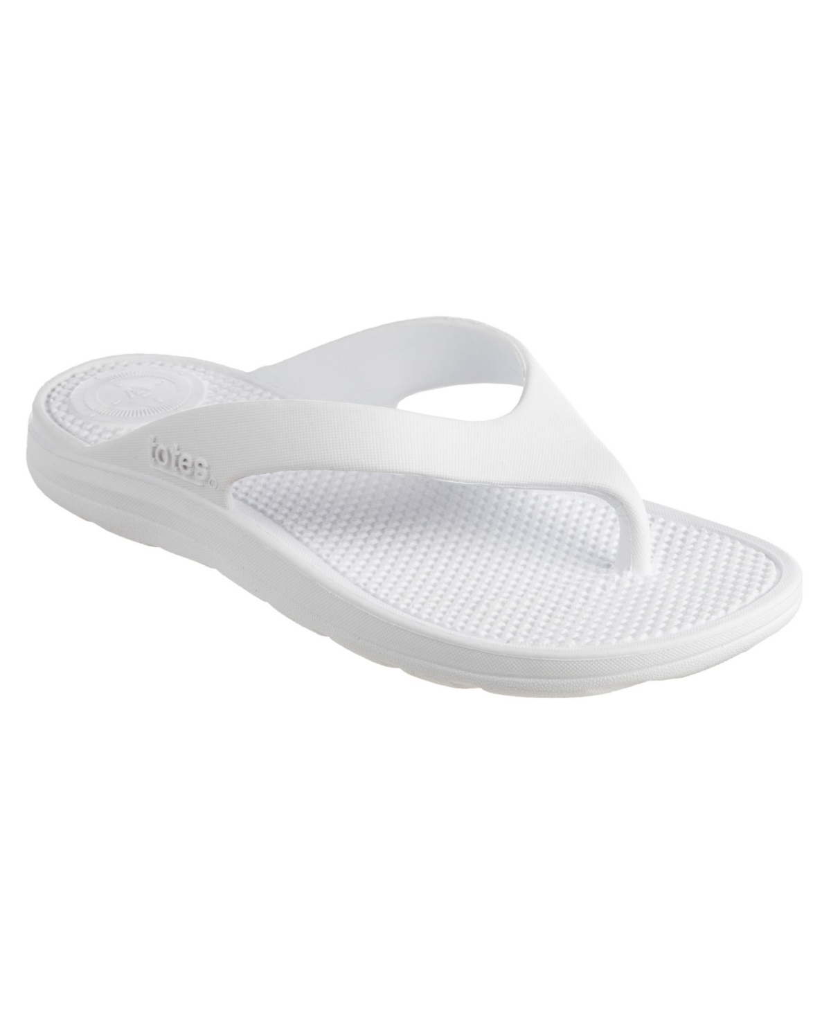 Totes Lightweight Sol Bounce Ara Womens Slip On Casual Flip-flops In White
