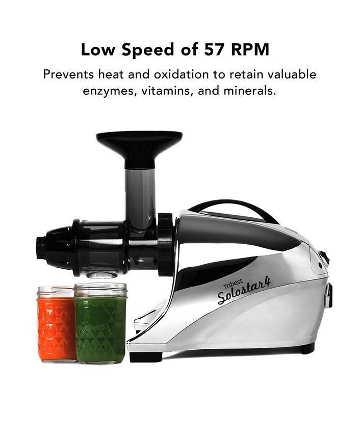 Tribest Solostar 4 Horizontal SingleAuger Slow Masticating Juicer Macy's