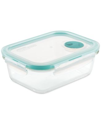 Lock & Lock Purely Better Vented Glass Food Storage Container, 47-Ounce, Clear