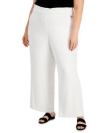 Plus Size Pull-On Wide-Leg Pants