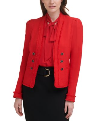 Calvin Klein - X-Fit Open Front Tweed Jacket