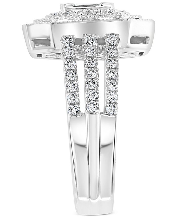 EFFY Collection - Diamond Halo Cluster Statement Ring (1-1/8 ct. t.w.) in 14k White Gold