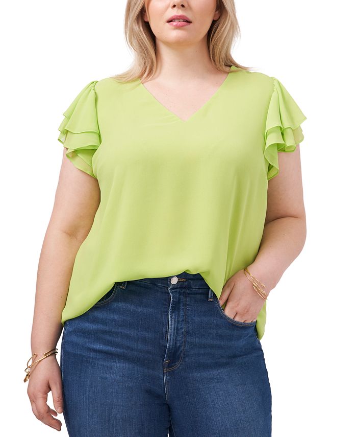 plus size flutter top