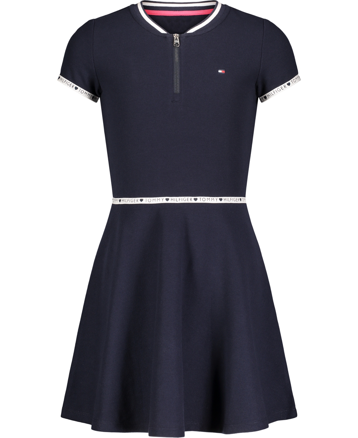 Tommy Hilfiger Toddler Girls Quarter Zip Dress - Navy Blazer
