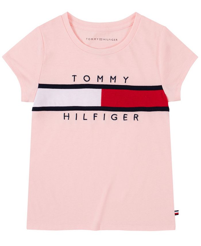 Tommy Big Girls Pieced Flag T-shirt - Macy's
