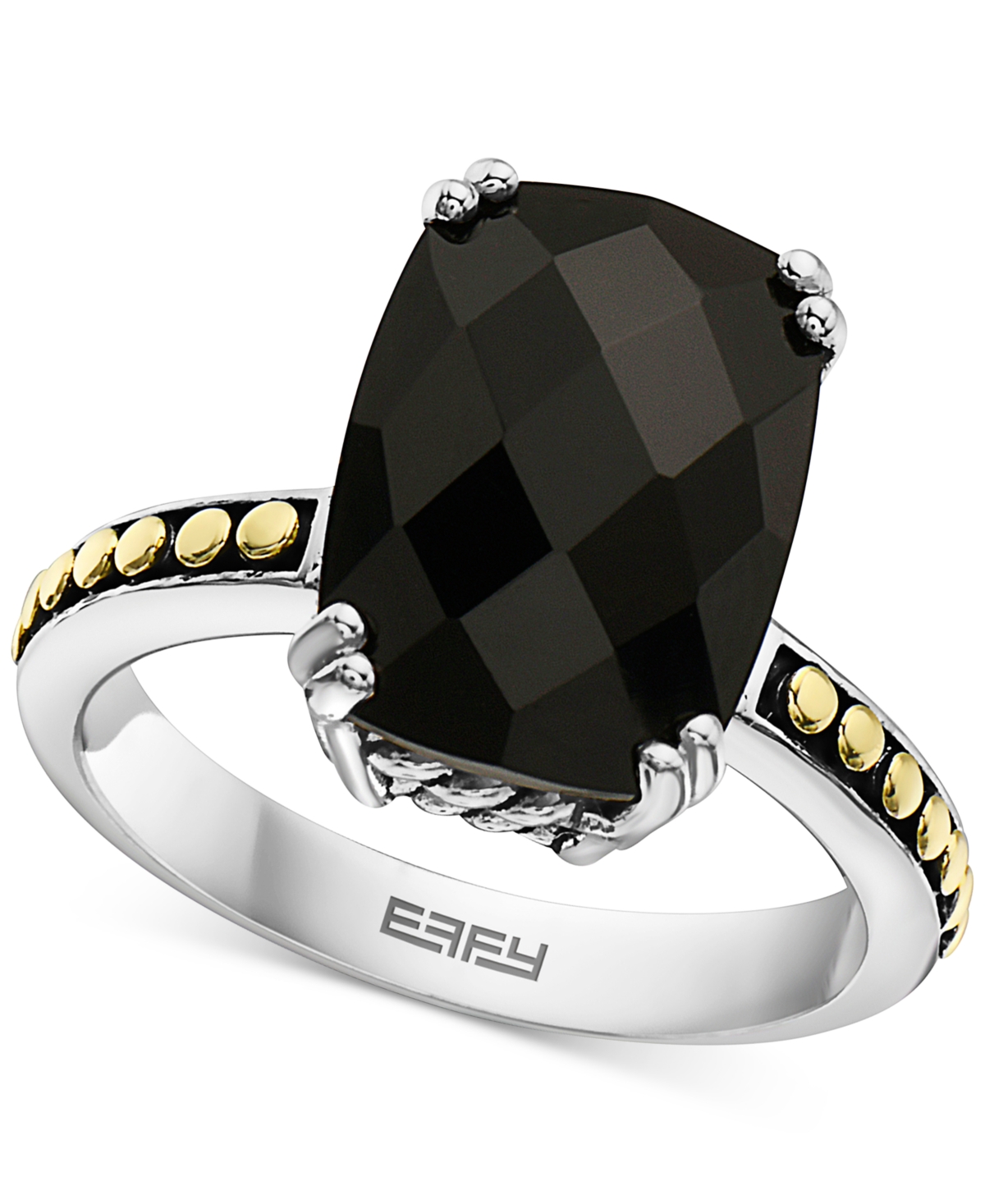 Effy Onyx Statement Ring in Sterling Silver & 18k Gold - Sterling Silver