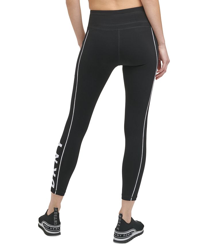 DKNY Sport leggings with ombre side logo in black