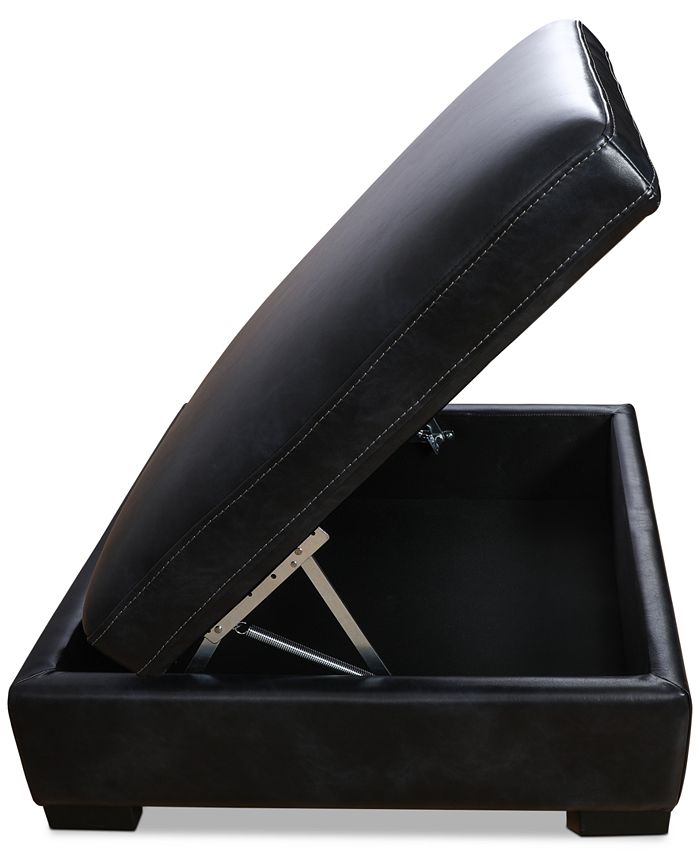 Furniture Madilex 36" Beyond Leather Ottoman, Created for Macy's