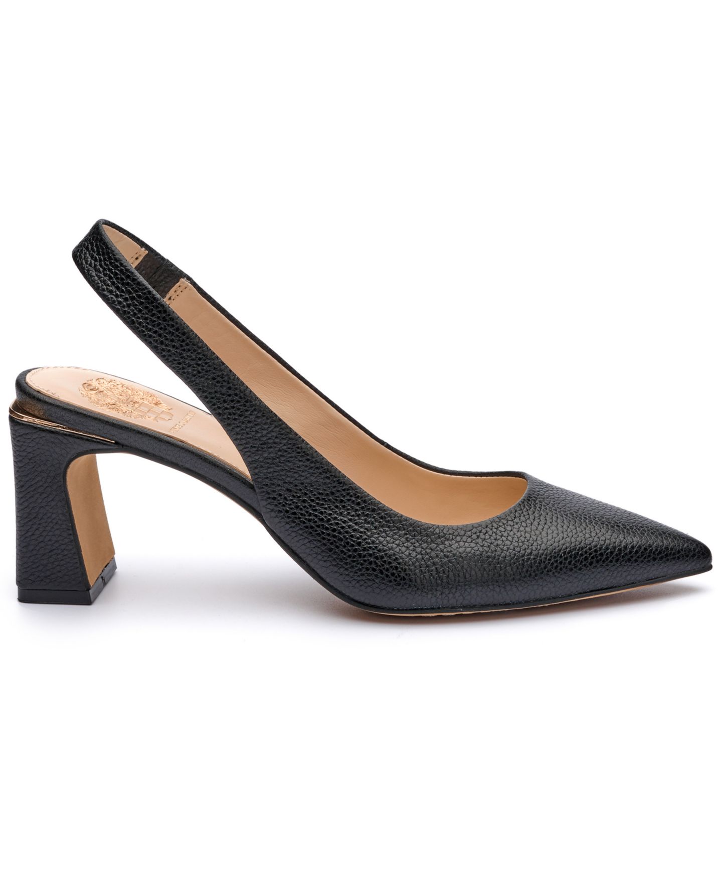 Женские туфли Vince Camuto Hamden Slingback Pumps, цвет: Чёрный кожаный — фото 2