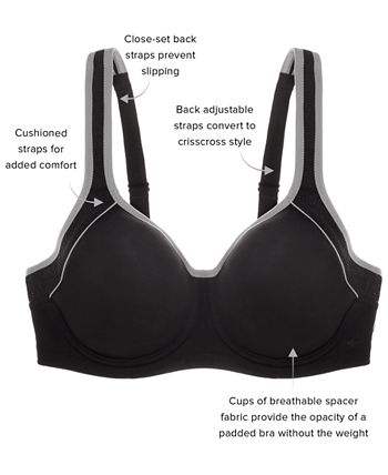 Wacoal Sport Spacer Contour Bra 853302 (White/Lilac Gray) Women's Bra. The  Wacoal Sport Spacer Contour Bra offers the perfect amo…