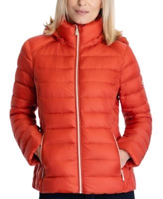 macys michael kors red coat