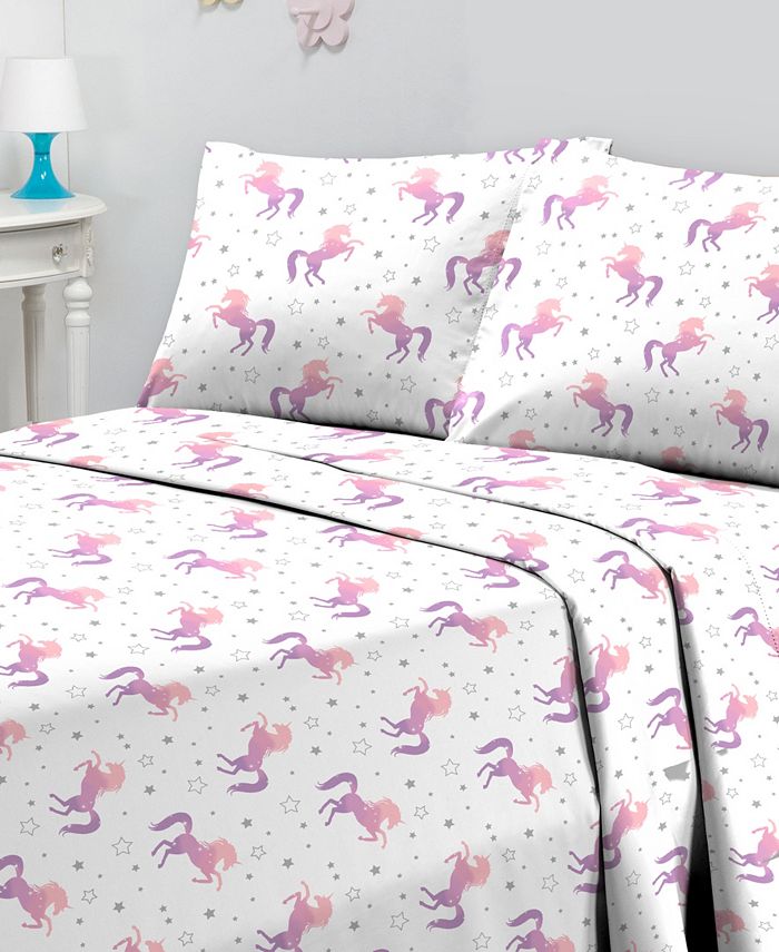 Sanders CLOSEOUT! Printed Microfiber 3 Pc. Sheet Set, Twin Macy's