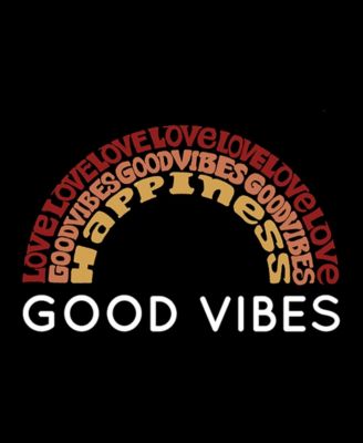 Men's Good Vibes Raglan Baseball Word Art T-shirt