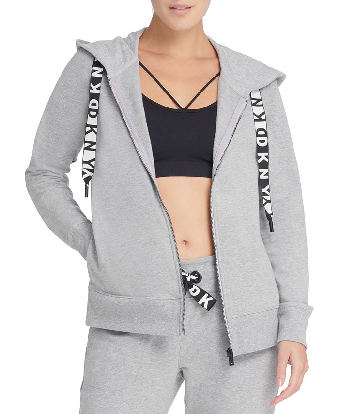 DKNY Sport Logo Fleece Zip Hoodie & Reviews Tops Women Macy's