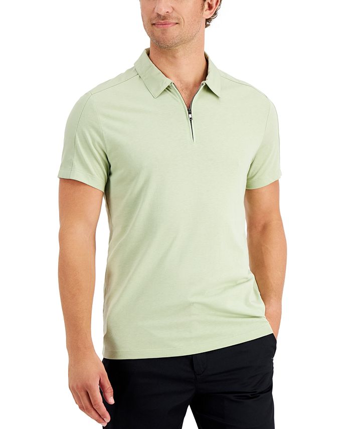 Alfani Men's Zipper Polo Shirt, Created for Macy's Macy's