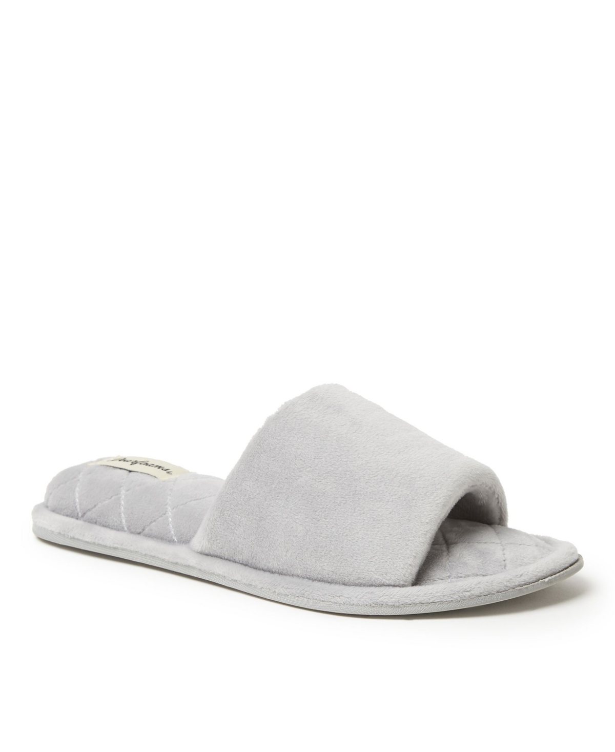 Dearfoams Women's Beatrice Microfiber Velour Side Gore Slide, Online Only