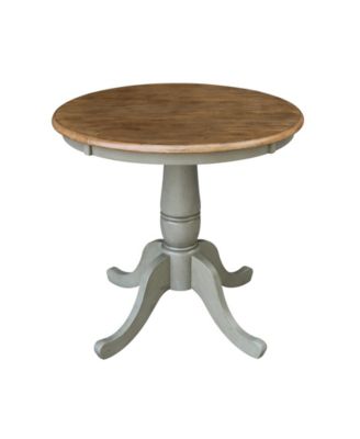 30" Round Top Pedestal Dining Table with 2 Madrid Ladderback Chairs, 3 Piece Dining Set