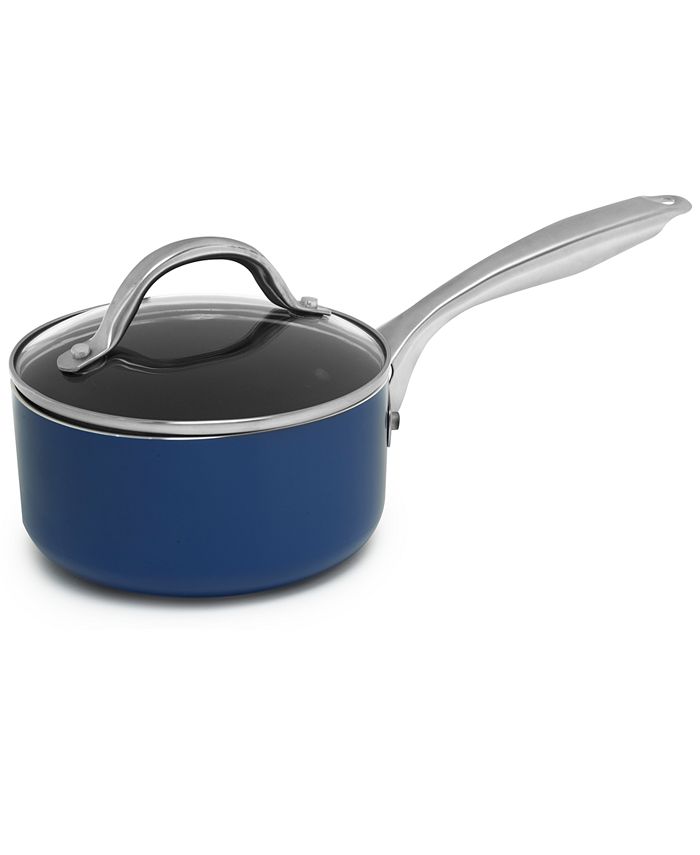 Sedona 1.5Qt. Nonstick Saucepan with Glass Lid Macy's